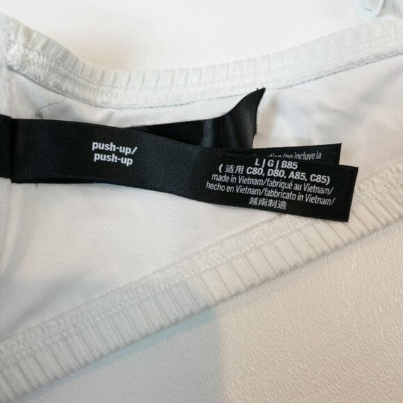 NWOT Victoria's Secret PINK Swim Top L Push-Up Ribbed - Picture 6 of 7